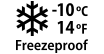 -10 Degrees Celsius / 14 Degrees Fahrenheit Freezeproof