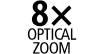 8x optical zoom lens
