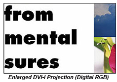 Enlarged DVI-I Projection (Digital RGB)