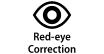 Detects and removes red-eye from images as the images are in playback mode on the LCD monitor.