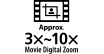 Approx. 3x ~ 10x Movie Digital Zoom