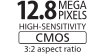 12.8 Mega Pixels High-Sensitivity CMOS 3:2 aspect ratio