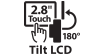 2.8&quot; Touch; 180 Tilt LCD