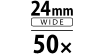 24mm wide, 50x optical zoom
