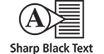 Sharp Black Text