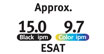 ESAT Approx. 15.0 black ipm, 9.7 color ipm
