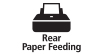 Rear Paper Feeding : Borderless printing is possible on a wide variety of paper sizes and types.