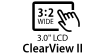 3:2 Wide/3.0-inch ClearView II LCD