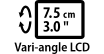 7.5cm 3-inch Vari-angle LCD