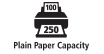 350 Page Plain Paper Capacity