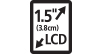 LCD de 1,5": la impresión sin bordes es posible en una amplia variedad de tamaños y tipos de papel.