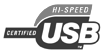 Certified USB Hi-Speed : Certified Hi-Speed USB